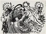 Wilhelm Morgner, Ziegelei III, 1912, Brush and India ink drawing