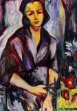 Maria von Heider-Schweinitz, Frau in Lila, 1940, Oil on canvas