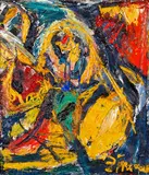 Hp (d. i. Hans Peter) Zimmer, Ohne Titel, 1960, Oil on canvas