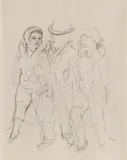 Die Passanten by George Grosz, 1928, Pencil drawing, sold Dec 2011