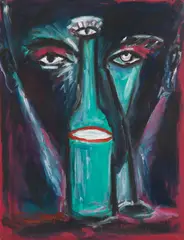 Trinker by Helmut Middendorf, 1984, Oil on canvas, sold Dec 2011