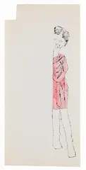 Andy Warhol, Girl Standing, 1954, India Ink