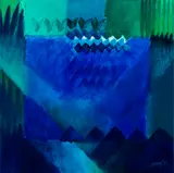 Kleiner Park (Chromatische Konstellation) by Heinz Mack, 1996, Acrylic on canvas, sold Oct 2011
