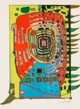 Friedensreich Hundertwasser, Das falsche Augenlid, 1967, Lithograph in colors