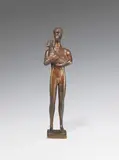 Fritz Fleer, Hirte mit Lamm auf dem Arm (Caprese), 1958, Bronze