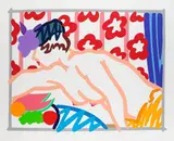 Tom Wesselmann, Judy reaching over table, 1997, Silkscreen in colors
