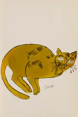Sam lying by Andy Warhol, 1954, Offset lithograph, sold Oct 2011
