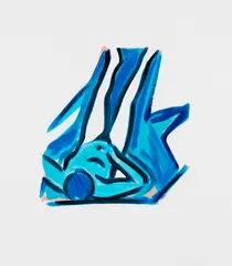 Blue Nude #2 by Tom Wesselmann, 2001, Silkscreen in colors, sold Oct 2011