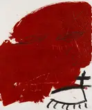 Antoni Tàpies, Taca rogenca, 1985, Etching in colors
