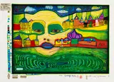 Irinaland über dem Balkan by Friedensreich Hundertwasser, 1971, Silkscreen in colours, sold Oct 2011
