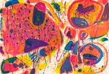 Bright Jade Ghost, Variant (SF-28) by Sam Francis, 1963, Lithograph in colors, sold Oct 2011