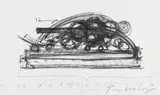 Jean Tinguely, Hannibal II, 1967, Pencil drawing