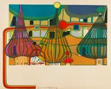 Friedensreich Hundertwasser, L'expulsion, 1967, Lithograph in colors
