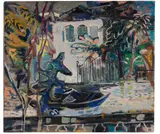 Eberhard Schlotter, Haus in Südfrankreich, 1953, Oil on burlap