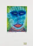 Friedensreich Hundertwasser, Wiesenmann, 1974, Etching in colours