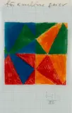 Max Bill, Komposition mit Dreiecken, 1968, Colored pencil drawing