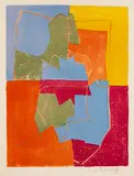 Composition rouge, verte, bleue et jaune by Serge Poliakoff, 1956, Lithograph in colors, sold Oct 2011