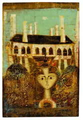 Pocitelj by Mersad Berber, 1974, Woodcut in colors, sold Oct 2011