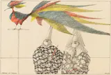 Paul Flora, Harlekine und Ziervogel