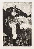 Horst Janssen, Ein Eisbein, bitte für Dr. Schmied (Ballhaus Jahnke), 1965, Etching and aquatint
