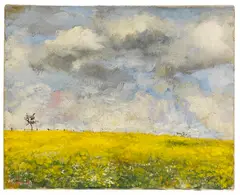 Paul Mathias Padua, Sommerlandschaft mit Rapsfeld, 1940, Oil on canvas