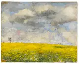 Paul Mathias Padua, Sommerlandschaft mit Rapsfeld, 1940, Oil on canvas