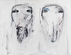 Leo Zogmayer, Selbzweit, 1985, Acrylic on canvas