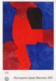 Plakat: Composition bleue, rouge et noire by Serge Poliakoff, 1969, Lithograph in colors, sold Oct 2011