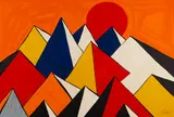 Homage to the sun by Alexander Calder, 1973, Lithograph in colors, sold Oct 2011