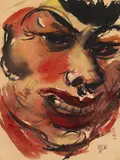 Elfriede Lohse-Wächtler, Frauenporträt, 1931, Watercolor
