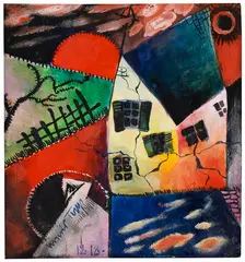 Haus mit Windrose by Arnold Topp, 1918, Mixed media, sold Oct 2011