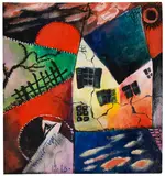 Arnold Topp, Haus mit Windrose, 1918, Mixed media