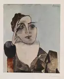 Portrait de Mlle D.M. (Dora Maar) by Pablo Picasso, 1960, Pochoir, sold Oct 2011
