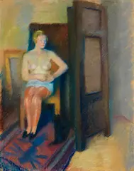 Conrad Felixmüller, Das wartende Modell, 1937, Pastel