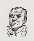 Max Beckmann, Selbstbildnis, 1922, Woodcut