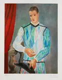 Harlequin by Pablo Picasso, 1966, Offset in colors, sold Oct 2011