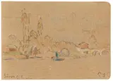 Paul Signac, La Seine près de Sèvres, 1913, Pencil