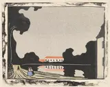 Schloss in Böhmen by Emil Orlík, 1905, Woodcut in colors, sold Oct 2011