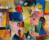 Paul Hartmann, Der freundliche Nachbar, 1921, Gouache