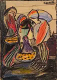 Adolf Hölzel, Rast, 1915, Colored pencil drawing