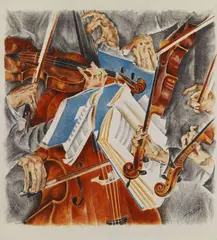 Max Oppenheimer, Rosé-Quartett, 1920, Lithograph printed in colours
