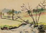 Max Pechstein, Bach im Nebel