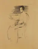 Helene Schjerfbeck, Kostümbild (Die Bäckerstochter), 1938, Lithograph