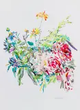 Sommerblumen mit Rosen by Oskar Kokoschka, 1969, Lithograph in colors, sold Oct 2011