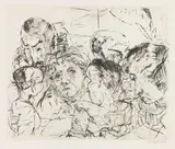 Max Beckmann, Gesellschaft 1915, 1915, Drypoint