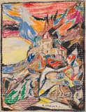 Adolf Hölzel, Ohne Titel, 1920, Colored pencil drawing