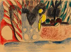 Am See by Ida Kerkovius, 1960, Colored chalk, sold Oct 2011