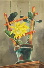 Walter Schulz-Matan, Fackeldistel, 1935, Tempera