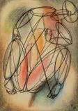Thomas Ring, 2 Blätter: Ohne Titel, 1921, Oil crayon