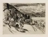 Lovis Corinth, Am Walchensee, 1918, Drypoint